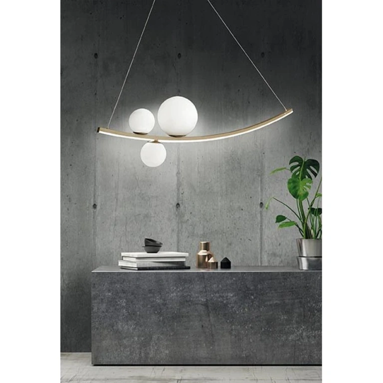 Полилей altalena, oro, ondaluce, led 48w, 3000k, 4200lm, SO.ALTALENA/ORO