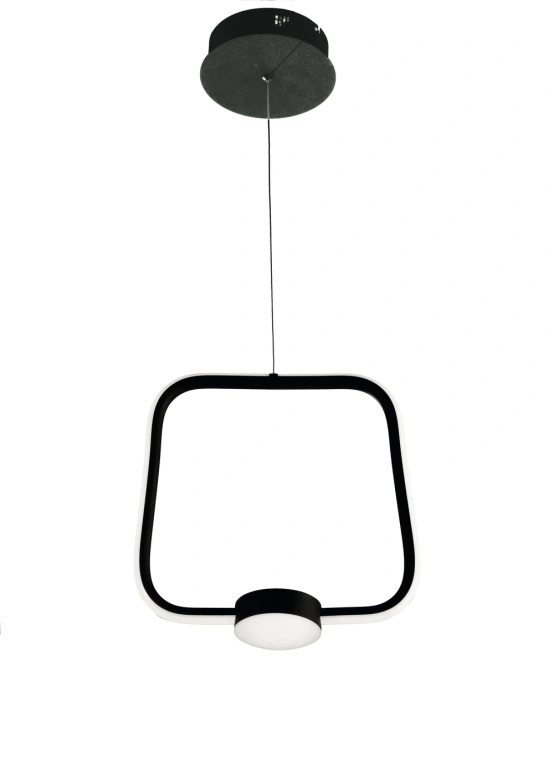 пендел alfa, nero, ondaluce, led 28w, 3000k, 2800lm, SO.ALFA/PC-NERO