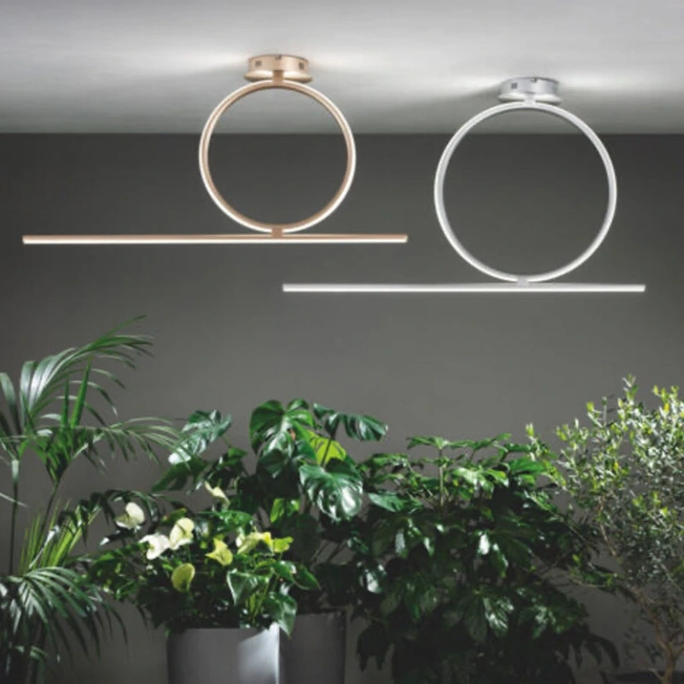 Плафон acrobat, silver, ondaluce, led 42w, 3000-4000k, 4200lm, PL.ACROBAT.50/SILVER
