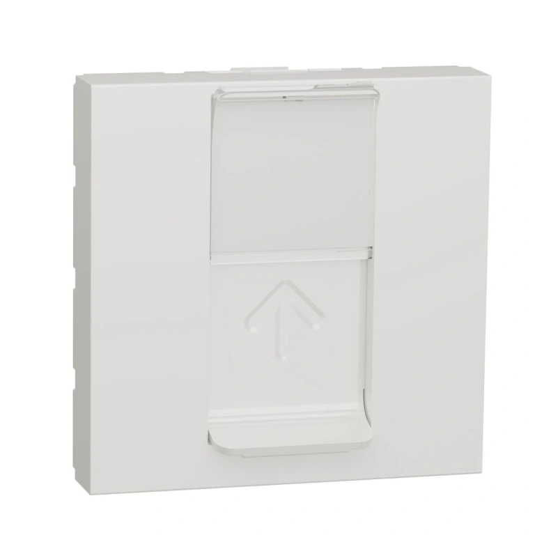 Резервно капаче за двумодулна розетка rj45, бяло, unica new, schneider, nu946118