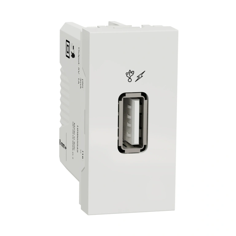 мех.usb зарядно устр. бял nu342818