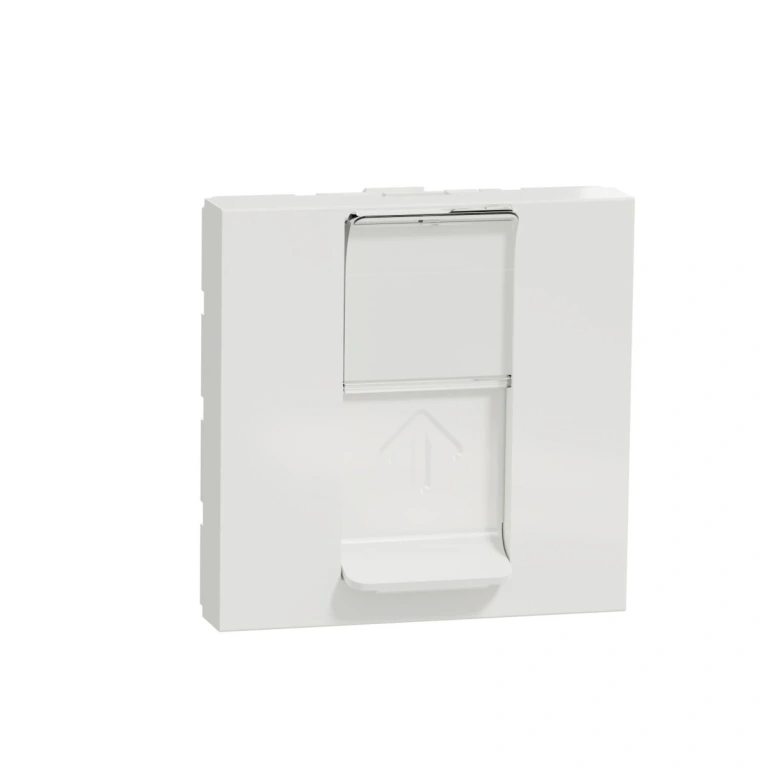интернет розетка rj45, двумодулна, кат. 5e, stp, бял, unica new, schneider, nu341318