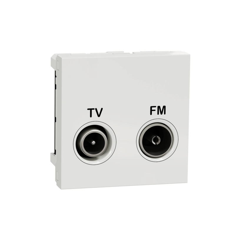 мех.розетка tv/fm крайна в серия бял nu345218