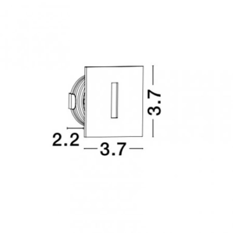 Луна за стълби passaggio, black, nova luce, led 1w, 60lm, 3000k, 9045418