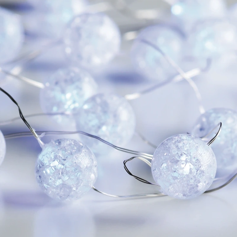 Коледни led лампички на батерии 2xАА, 20бр., 210см., студена светлина, 1.2W, X01202116