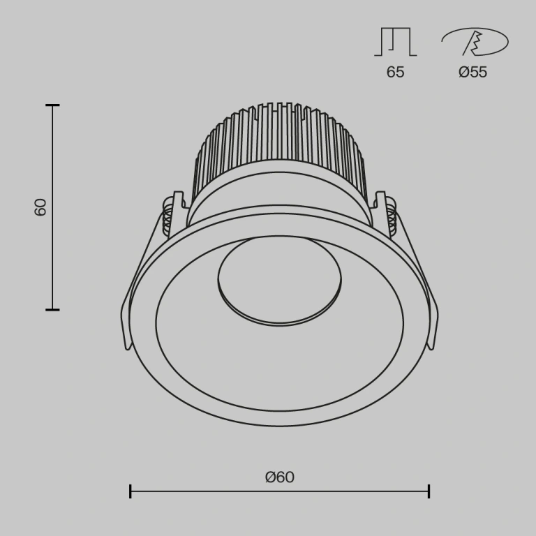 Луна Zoom, white, maytoni, led 6w, 4000k, 440lm, dl034-01-06w4k-d-w