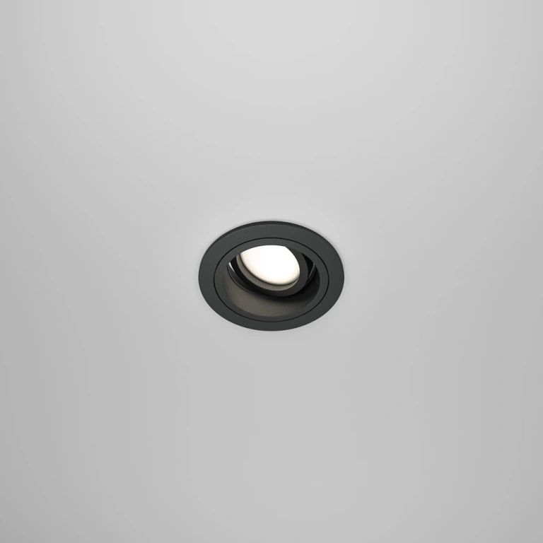 Луна Atom, black, maytoni, 1xgu10, dl025-2-01b