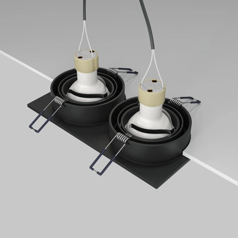 Луна Atom, black, maytoni, 2xgu10, dl024-2-02b