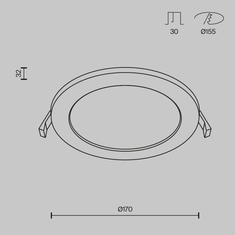 Луна Stockton, white, maytoni, led 12w, 3000 - 6000k, 1000lm, dl016-6-l12w