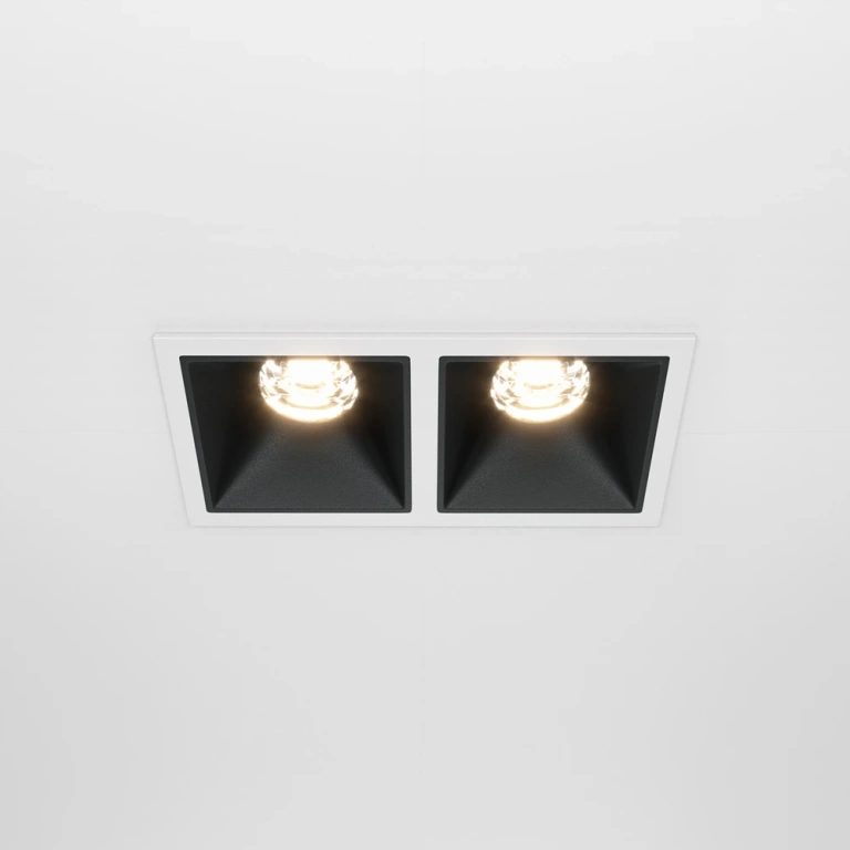 Луна Alfa LED, white and black, maytoni, led 20w, 3000k, 900lm, dl043-02-10w3k-d-sq-wb