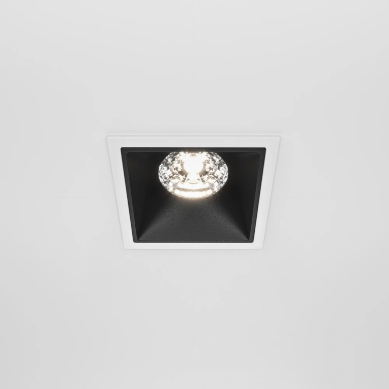 Луна Alfa LED, white and black, maytoni, led 15w, 4000k, 1150lm, dl043-01-15w4k-d-sq-wb