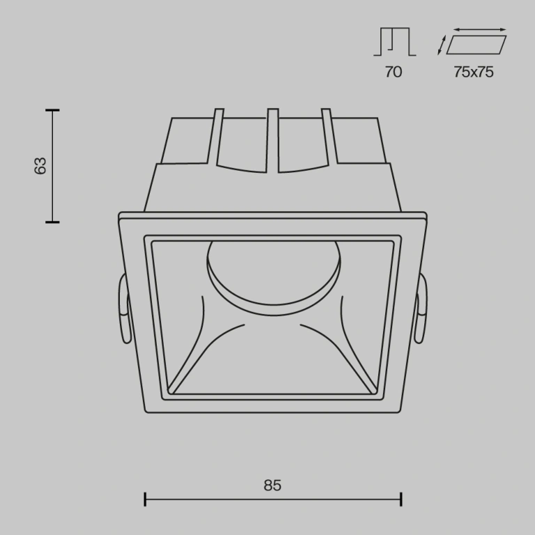 Луна Alfa LED, white, maytoni, led 15w, 4000k, 1250lm, dl043-01-15w4k-d-sq-w