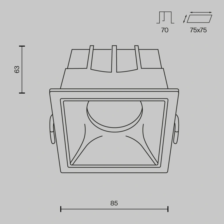 Луна Alfa LED, white, maytoni, led 15w, 3000k, 1150lm, dl043-01-15w3k-sq-w