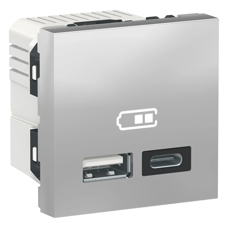 МЕХ. USB ЗАРЯДНО УСТР. ДВОЕН АЛУМ. NU301830
