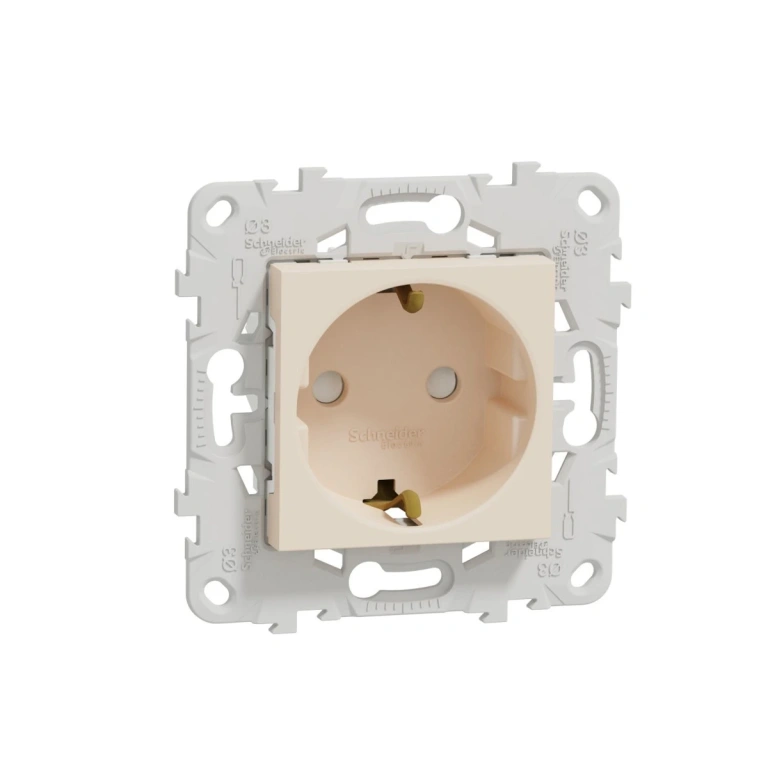 контакт, слонова кост, 16 A - 250 V, unica new, schneider, NU503644