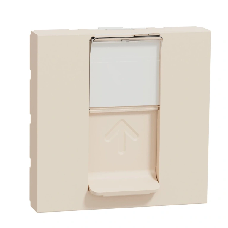 резервно капаче за двумодулна розетка rj45, слонова кост, unica new, schneider, NU946144