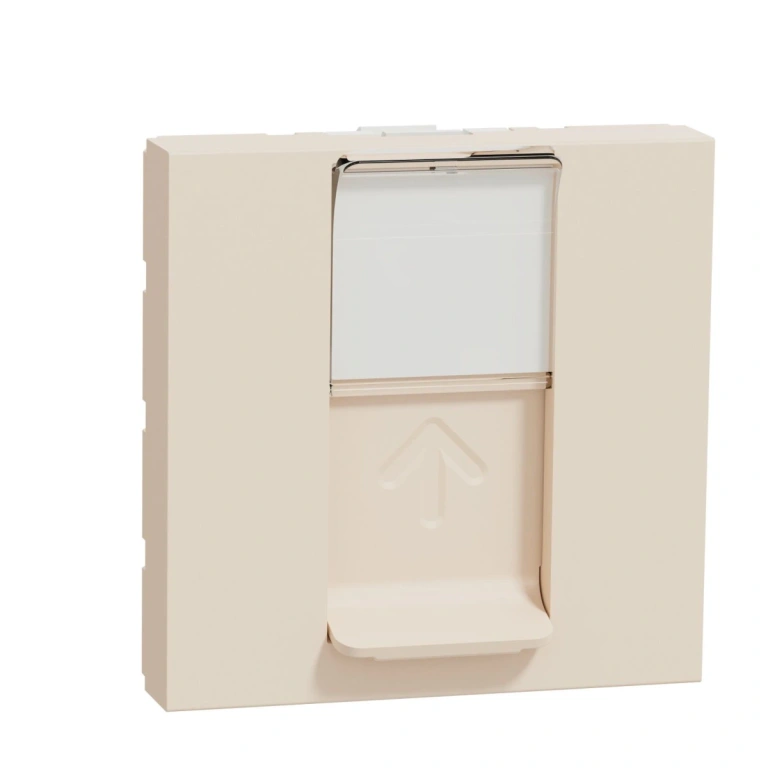 Интернет розетка rj45, двумодулна, кат. 6а, ftp, слонова кост, unica new, schneider, NU344944