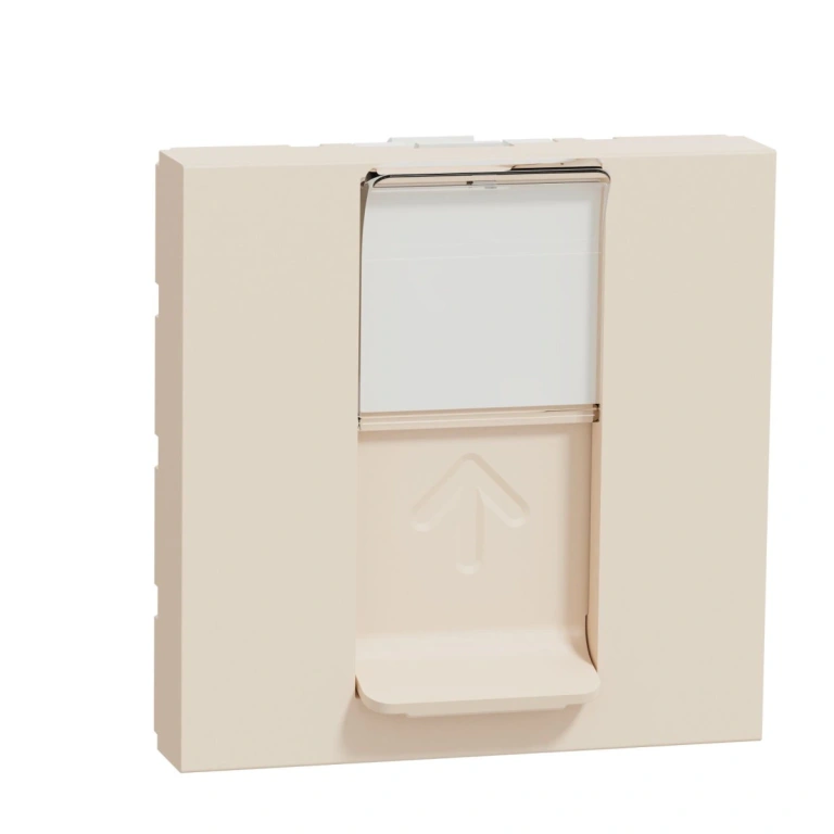 интернет розетка rj45, двумодулна, кат. 5e, stp,   слонова кост, unica new, schneider, NU341344