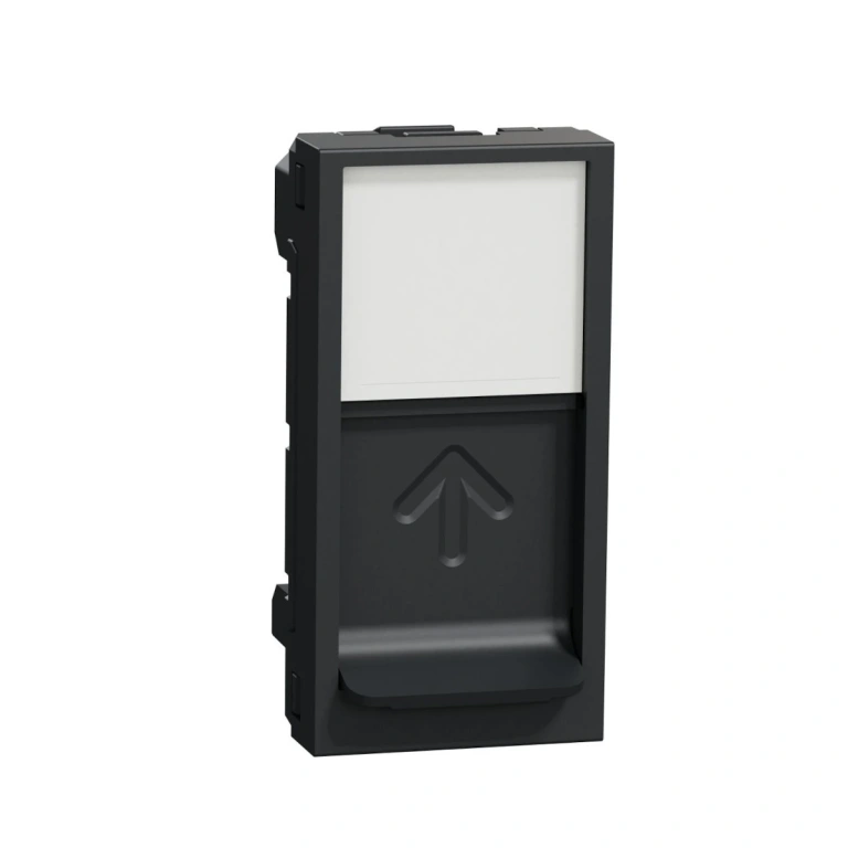 резервно капаче за двумодулна розетка rj45, антрацит, unica new, schneider, NU946054