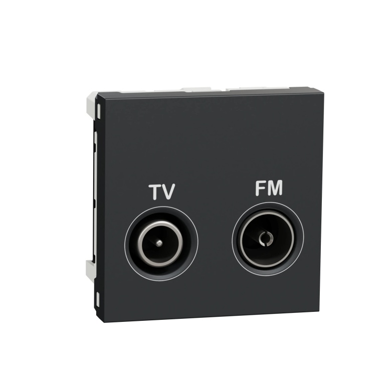 МЕХ.РОЗЕТКА TV/FM КРАЙНА АНТРАЦИТ NU345154