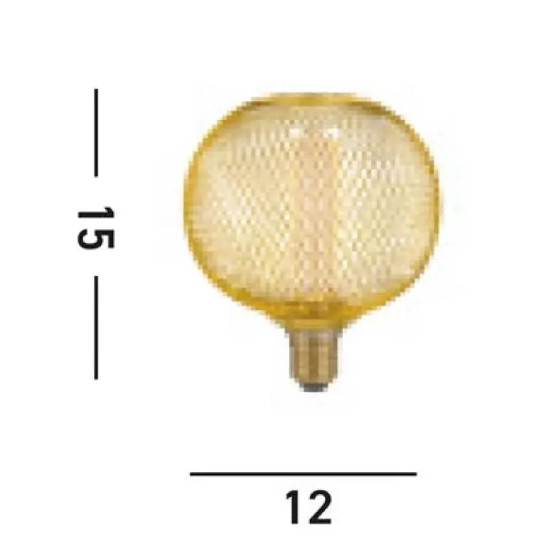 Led лампа 3.5w wire, e27, злато, searchlight, топла светлина, 1800k, 120lm, 16003go