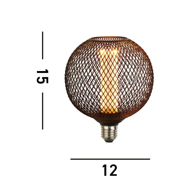 Led лампа 3.5w wire, e27, черен, searchlight, топла светлина, 1800k, 120lm, 16003bk