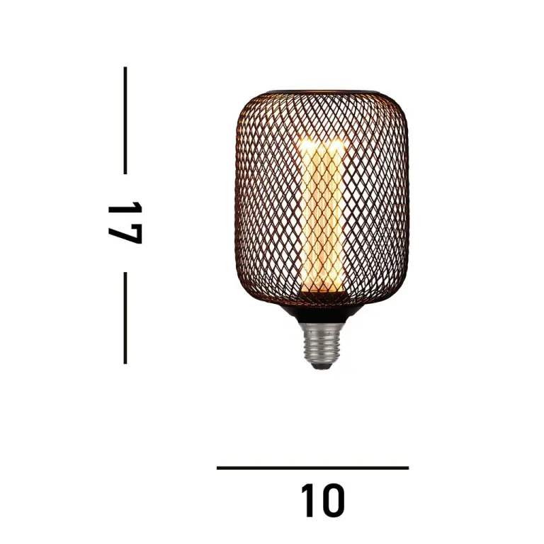 Led лампа 3.5w wire, e27, черен, searchlight, топла светлина, 1800k, 120lm, 16002bk