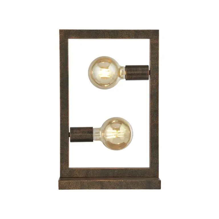 Настолна лампа oblong, rustic brown, searchlight, 2xE27, eu24101-2ru