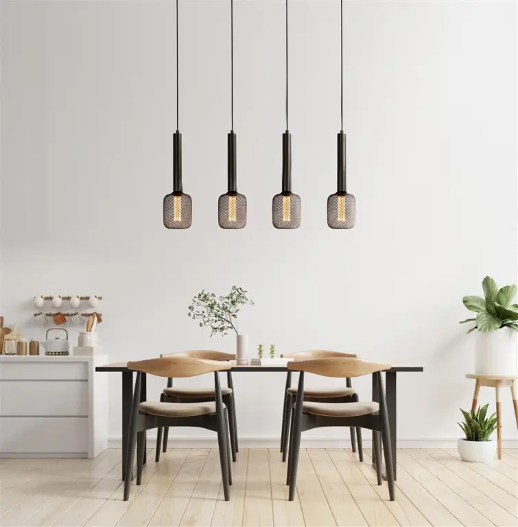 Полилей dulwich, черен, searchlight, 4xE27, 35720-4bk