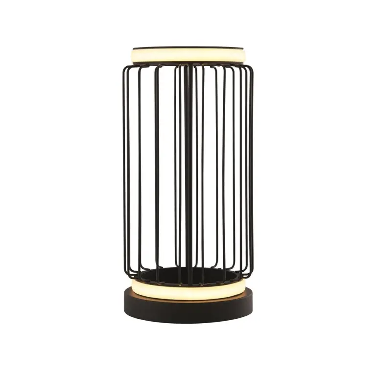 Настолна лампа circolo, черен, searchlight, led 12w, 365lm, 3000k, eu54210-1bk