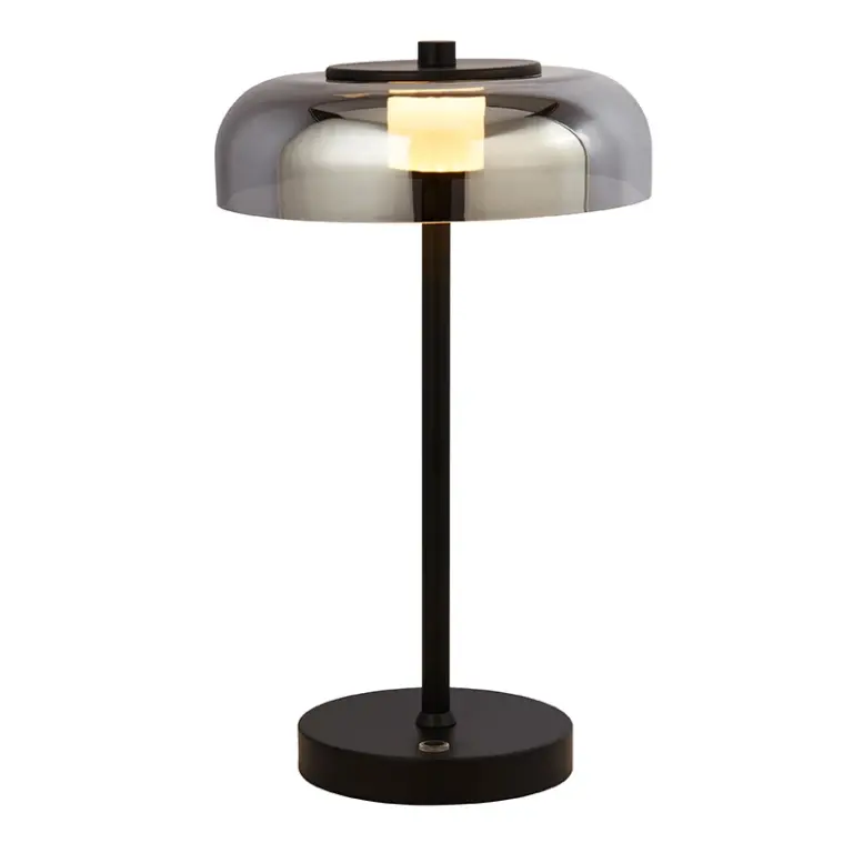 Настолна лампа frisbee, черен, led 10w, 3000k, 254lm, searchlight, eu59801-1sm