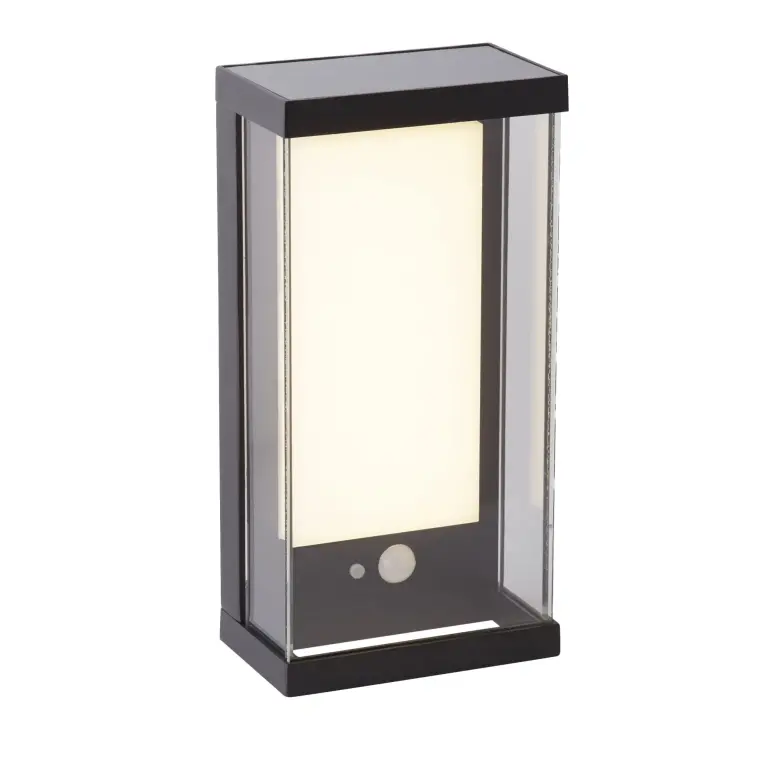 Соларен аплик със сензор за движение, solar, черен, searchlight, led 2w, 3000k, 260lm, 67419bk