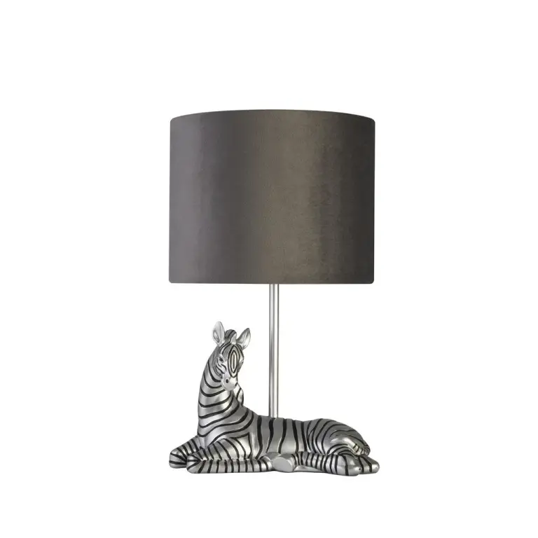 Настолна лампа zebra, хром, searchlight, 1xe27, eu60941