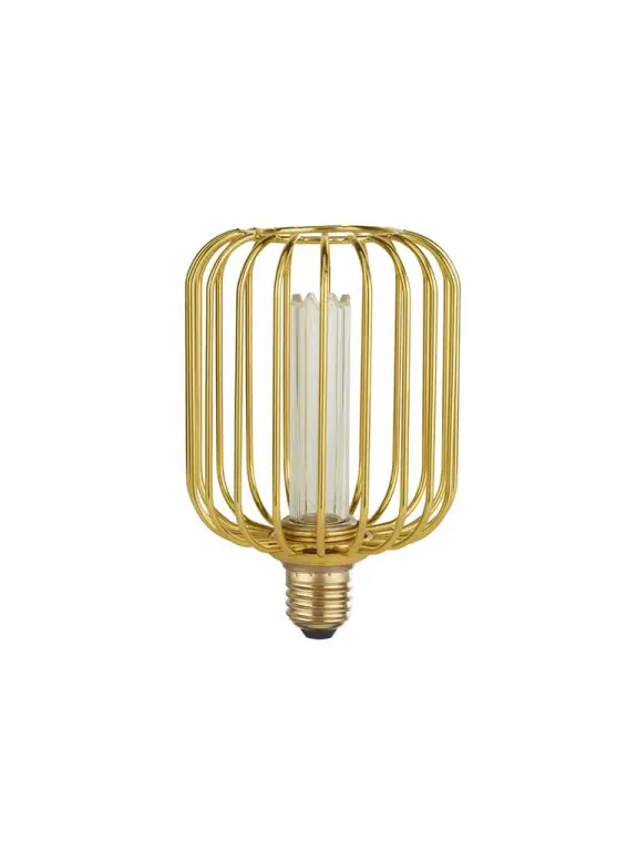Led лампа 3.5w drum, e27, злато, searchlight, топла светлина, 1800k, 120lm, 16005go