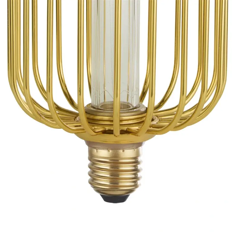 Led лампа 3.5w drum, e27, злато, searchlight, топла светлина, 1800k, 120lm, 16005go