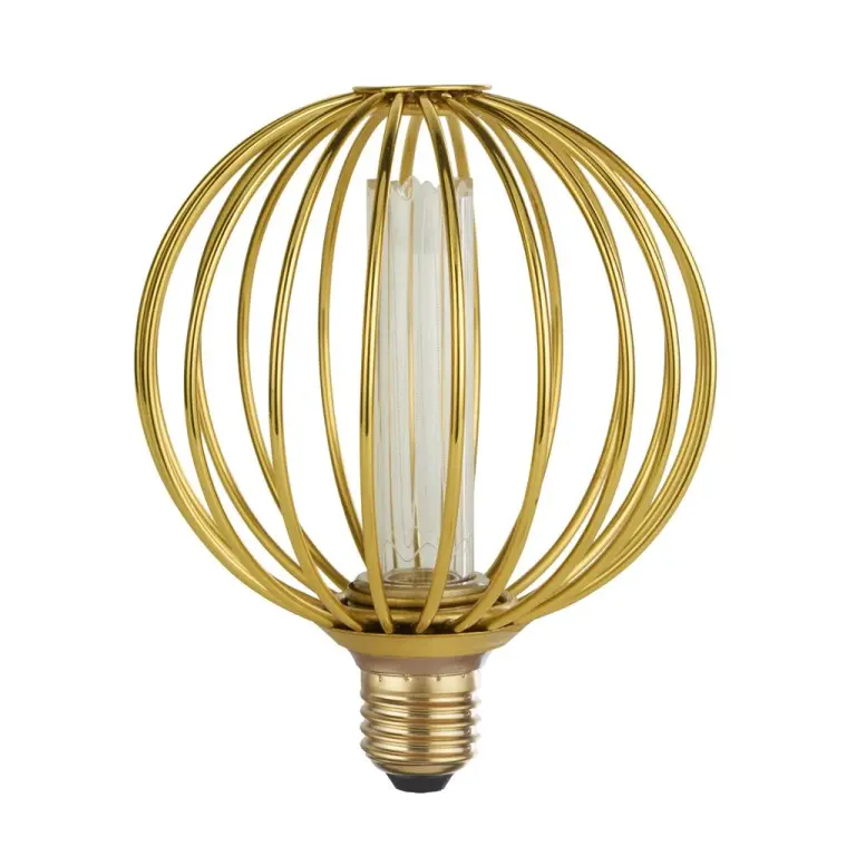 Led лампа 3.5w wire, e27, злато, searchlight, топла светлина, 1800k, 120lm, 16004go