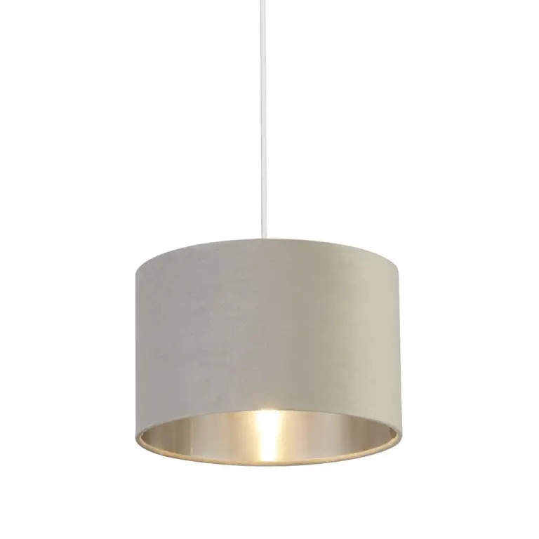 Абажур drume shade, сив, searchlight, 21027gy