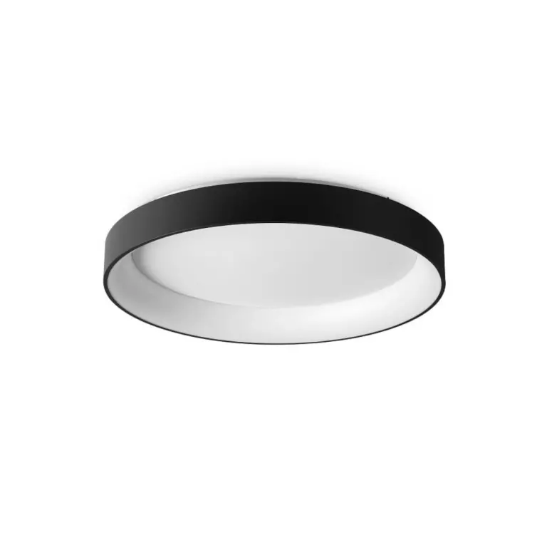 Плафон ZIGGY PL D080 NERO, black/satin opal, ideal lux, led 62w, 3000k, 4320lm, 321615