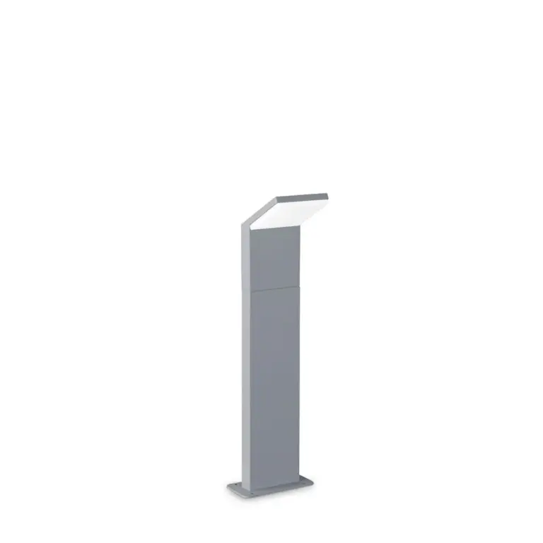 градински стълб style pt h050 grigio 3000k, grey, ideal lux, led 9w, 3000k, 1050lm, 322551
