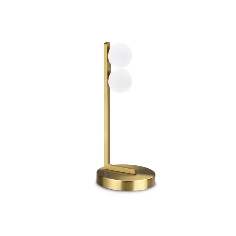 настолна лампа PING PONG TL2 OTTONE, brushed brass, ideal lux, led 6w, 3000k, 500lm, 328300