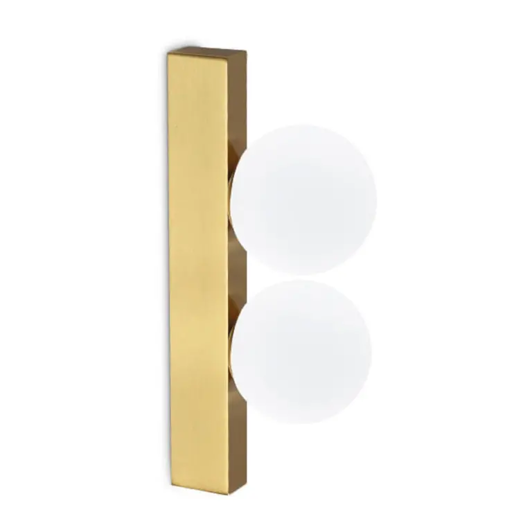 аплик PING PONG AP2 OTTONE, brushed brass, ideal lux, led 6w, 3000k, 500lm,328287