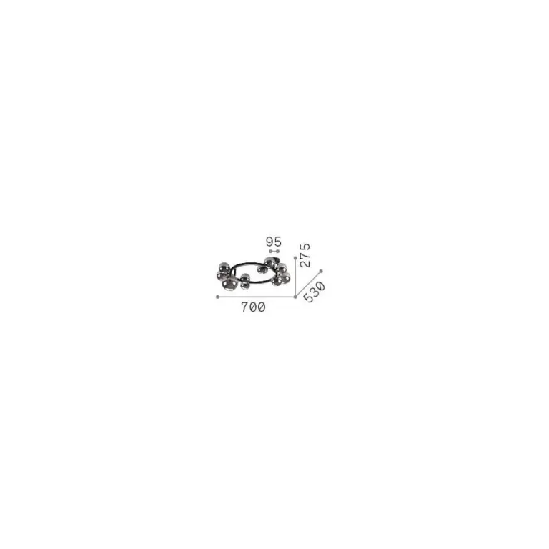 Плафон PERLAGE PL10 BIANCO, white, ideal lux, 10xG9x4w, 3000k, 10x510lm, 327815