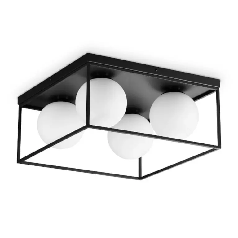 Плафон LINGOTTO PL4 NERO, matt black, ideal lux, 4xE14, 327860