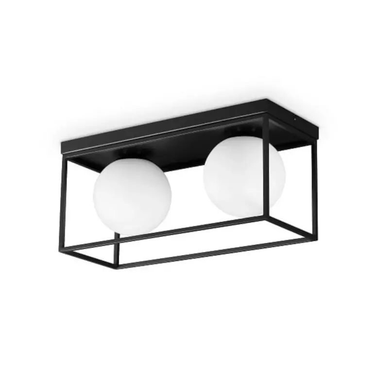 Плафон LINGOTTO PL2 NERO, matt black, ideal lux, 2xE14, 304137