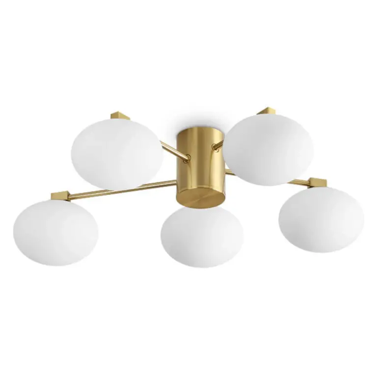 Плафон HERMES PL5 D60 OTTONE, satin brass, ideal lux, 5xG9x4w, 3000k, 5x510lm, 316697