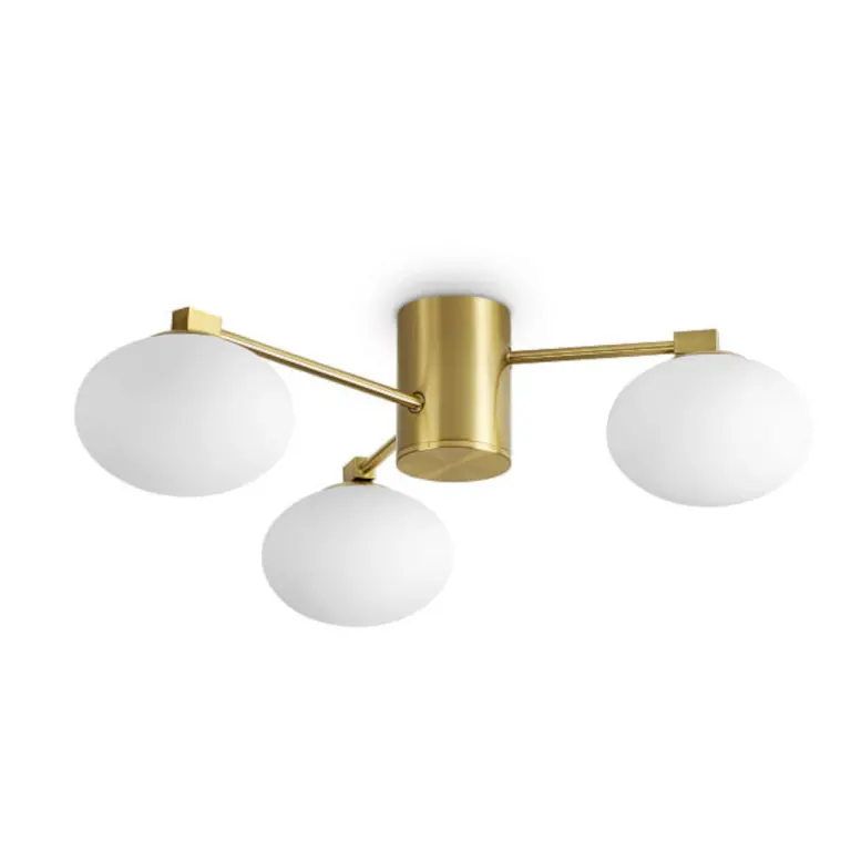 плафон HERMES PL3 D60 OTTONE, satin brass, ideal lux, 3xG9x4w, 3000k, 3x510lm, 317007