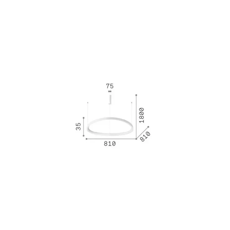 Пендел GEMINI SP D081 DALI/PUSH BIANCO, white, ideal lux, led 59w, 3000k, 7600lm, 304748