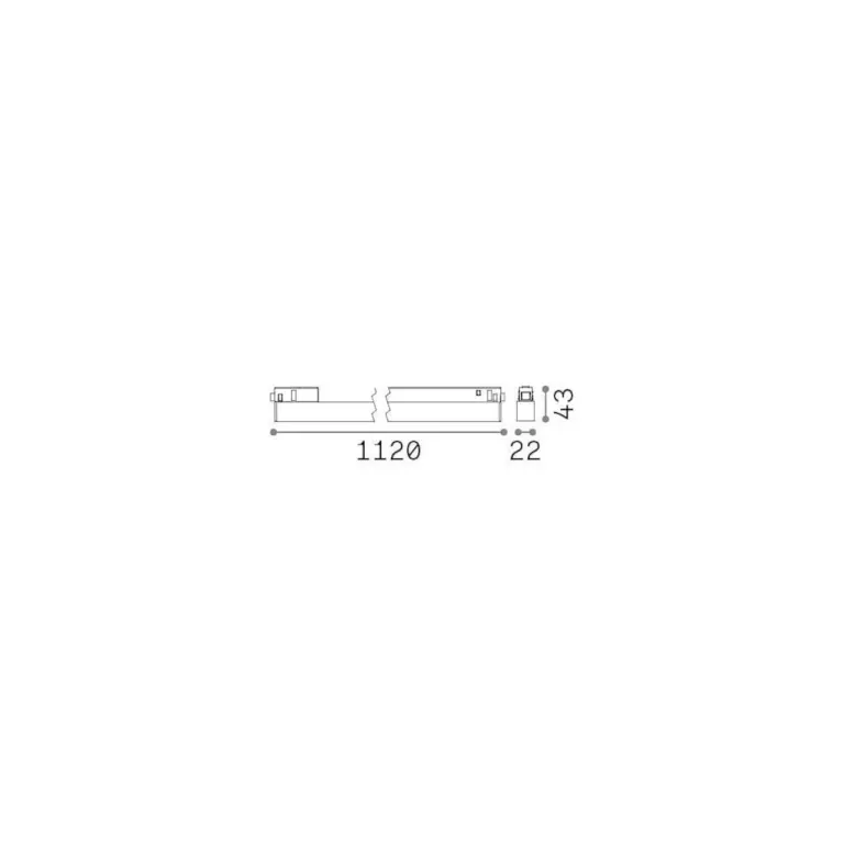 Led модул за магнитна релса ego wide white, dali, ideal lux, 26w, 3000k, 3400lm, 286549