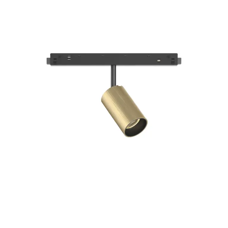 спот за шина ego track single brass, on-off, ideal lux, led 8w, 3000k, 850lm, 282046
