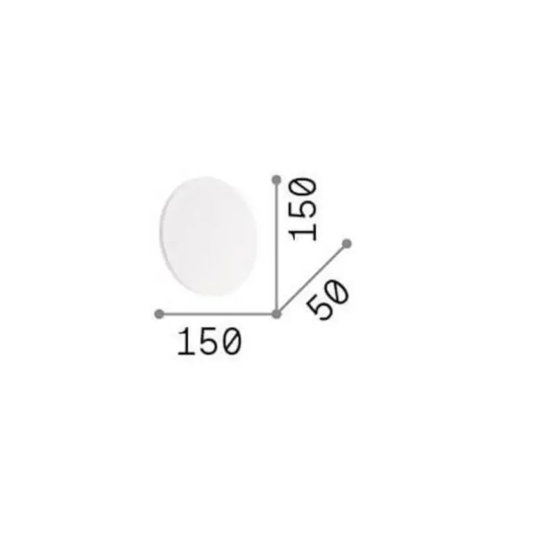 Аплик cover, черен, led 9.5w, 3000k, 830lm, ideal lux, 195742